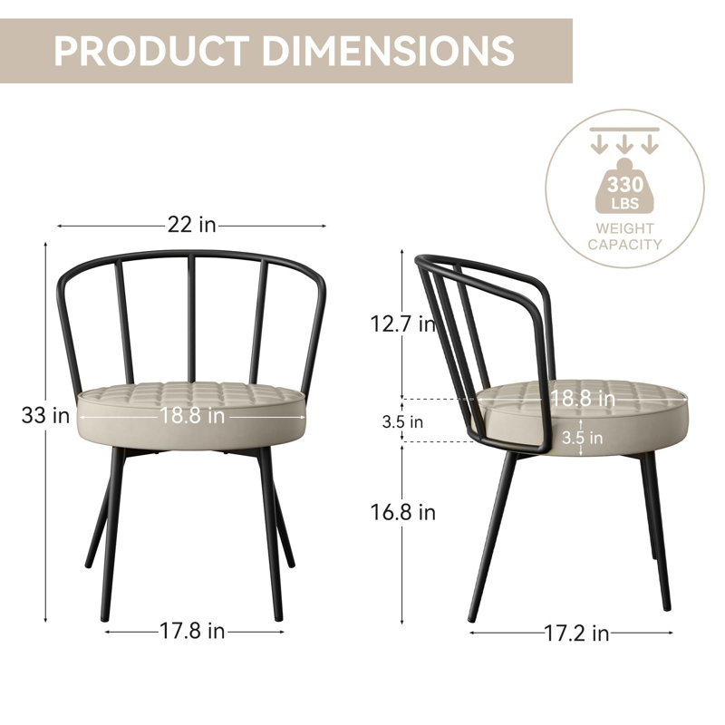 Chaise d'appoint Mahleah, Beige