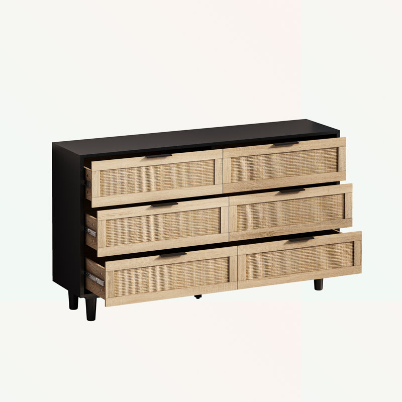 Commode d'appoint Junor, Noir, Noir, noir, noir, noir