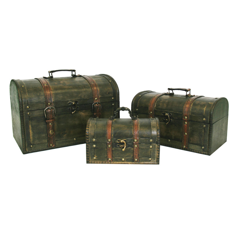 Bourassa 3 Piece Manufactured Wood Accent Trunk