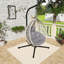Balancelle de patio en rotin 1 place avec support-1408546989-1408546995