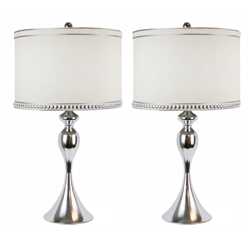 Ensemble de lampes de table en chrome poli de 26,75 po Wilder
