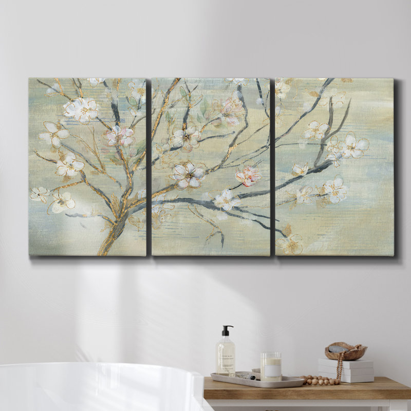 Roseat Spoonbills II - Toile encadrée multi-pièces, H 48 po x l 96 po x P 2 po