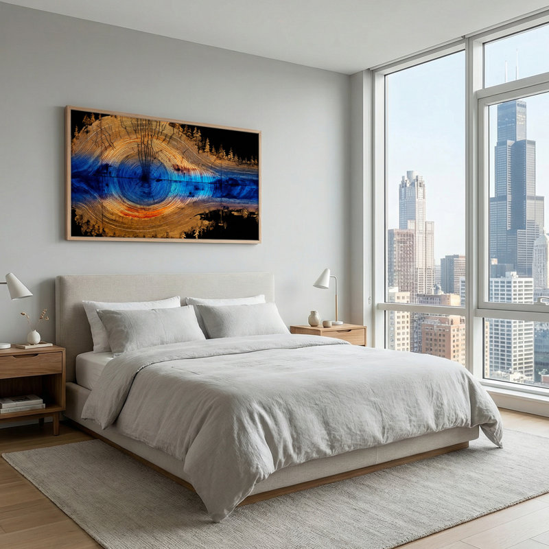Tableau paysage encadré sur toile, 1 pièce, 122 x 61 cm (48 x 24 pouces)., 48 x 24 pouces
