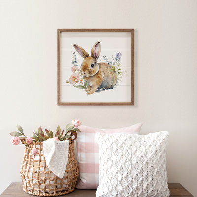 Fleur de printemps avec lapin
