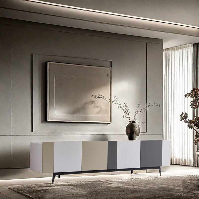 Meuble télé de style italien avec peinture au four, 80.71"