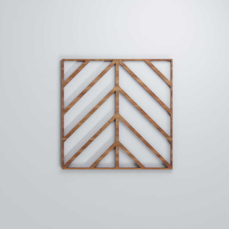 Panneaux muraux en bois Genoa, Noyer, H 11 3/8 po x l 11 3/8 po x P 3/8 po