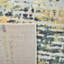 Tapis beige / bleu marine à motif abstrait Felty-252438698