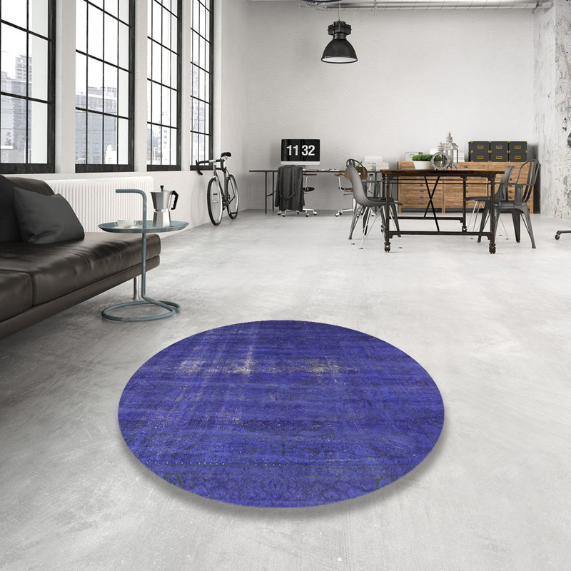 Tapis oriental bleu Jansen, Rond 6 pi
