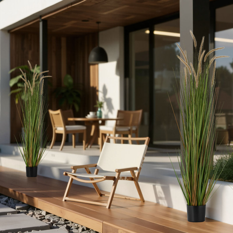 149.9cm Faux Reed Grass in Pot