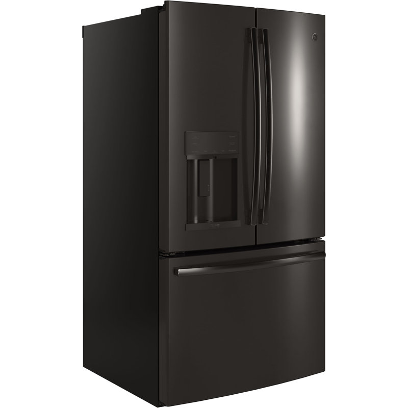 GE Profile Smart Appliances 35.75" French Door Refrigerator 27.7 cu. ft., Black Stainless Steel