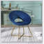 Chaise d'appoint rembourrée en velours soyeux Slatina-600919976