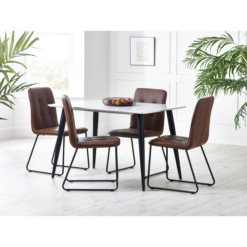 Chantilly 4 - Person Dining Set, Brown