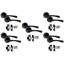 5 Pairs Astrid Twist Design Door Handles on Round Rose in Matt Black Finish