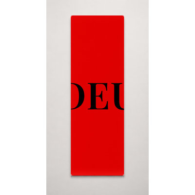 Germany World Flag Luxury Diamond Monogram — Red Black — Tall Canvas Wall Art