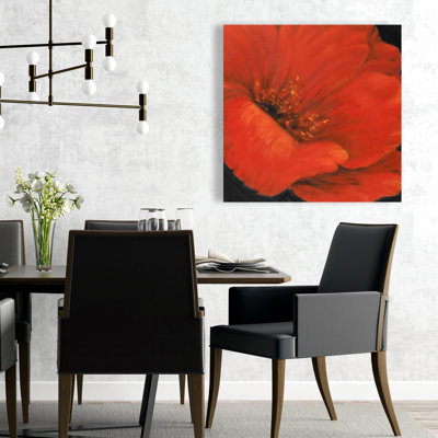 Toile fleur rouge | Art floral et botanique pour la maison