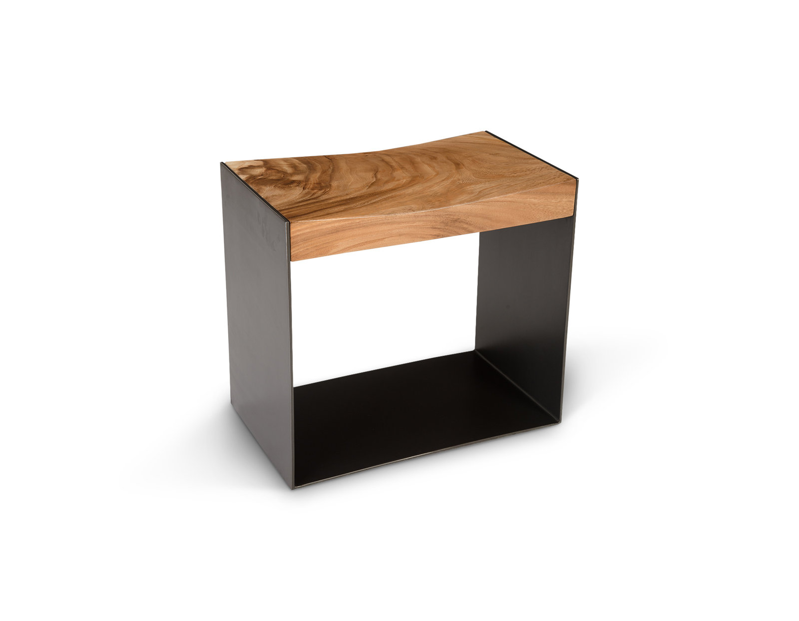 Iron Frame Stool, Natural