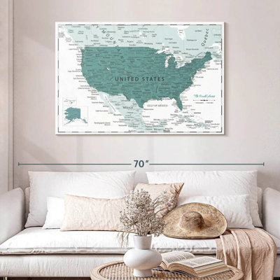 Pin foncé cyan foncé USA Alvertia