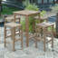 Avalon Outdoor 5 - Piece Teak Bar Height Dining Set