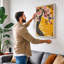 Blossoming Tree with Birds Japandi - Wrapped Canvas-1030159058-1030159062