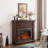 Fireplace Mantel (23" Fireplace Not Included)--Cherry,41.34"W*14"D*40"H-1473453306