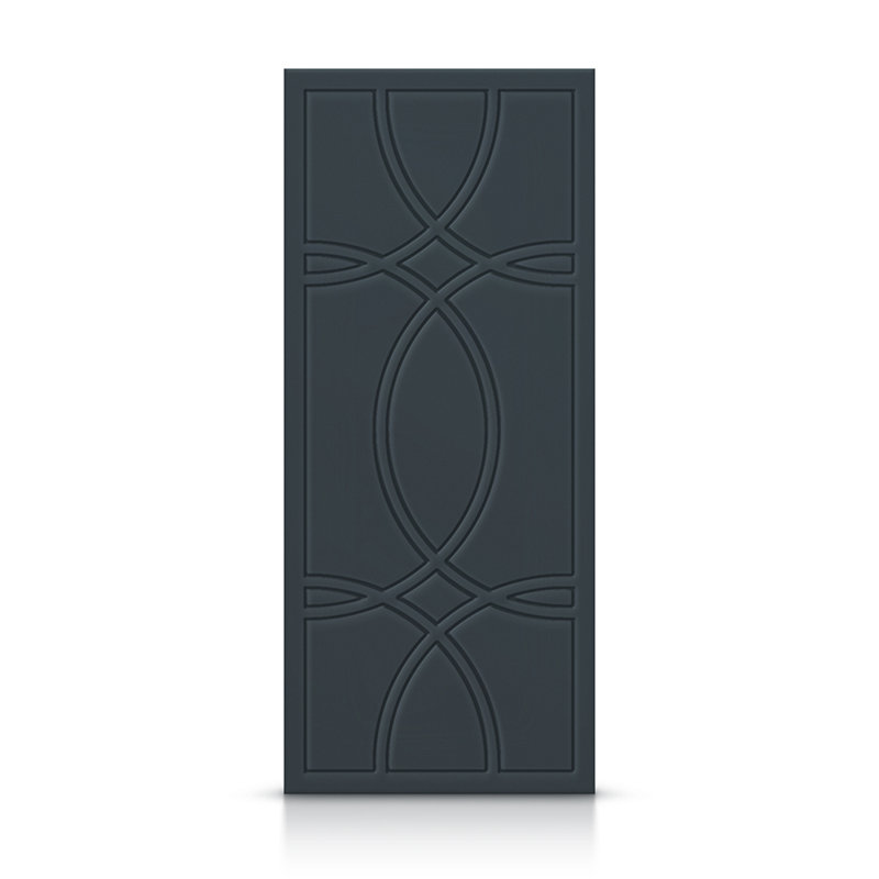 Porte standard à panneaux en bois massif, Gris anthracite, 42 po x 80 po
