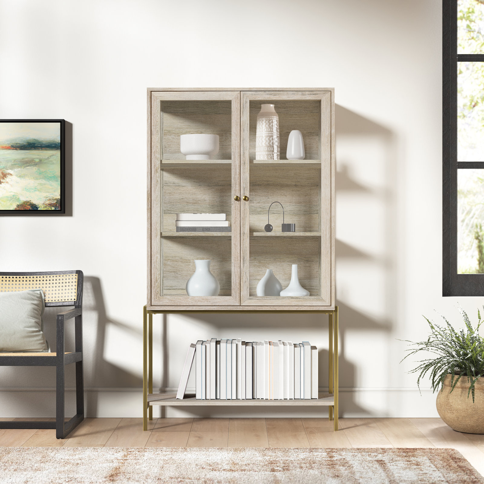 Warner Mango Accent Cabinet, White