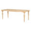 Table de salle à manger extensible avec pieds et plateau en bois massif, élégance rétro pour 8 sièges en bois, capacité de personne
