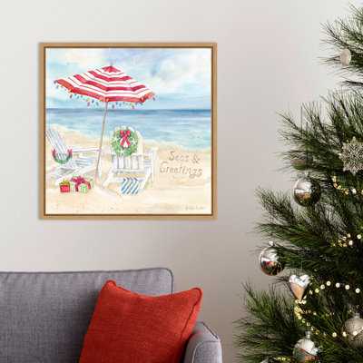 «Christmas at the Cape VI» par Cynthia Coulter, reproduction d'art sur toile encadrée