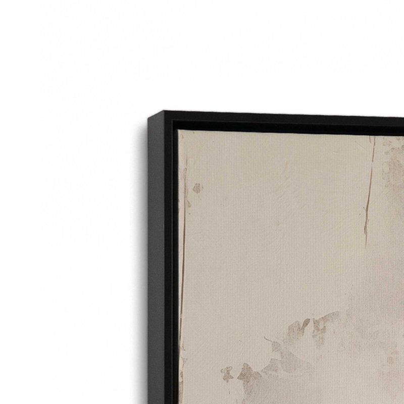 Ensemble de 2 impressions abstraites sur toile de Sienne, H 18,75 po x l 25,5 po x P 1,75 po, Cadre flottant noir satiné