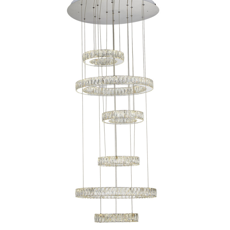 6 - Light LED Chandelier