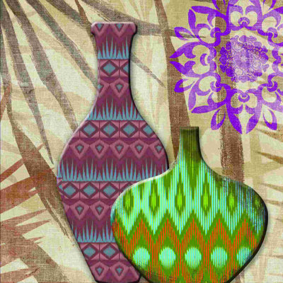 " Purple Green Pots Top "
