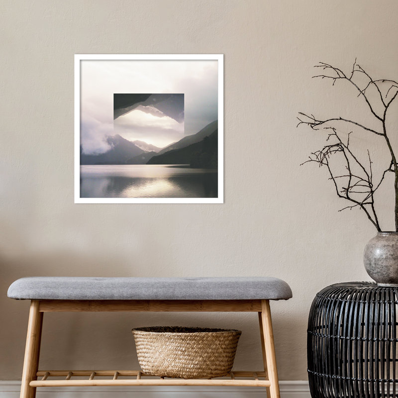 Reflected Landscape by Laura Marshall, White, 21" H x 21" W x 1" D