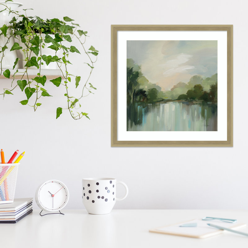 «Cool Spring Day» par Silvia Vassileva - impression encadrée, H 17 po x l 17 po, Champagne