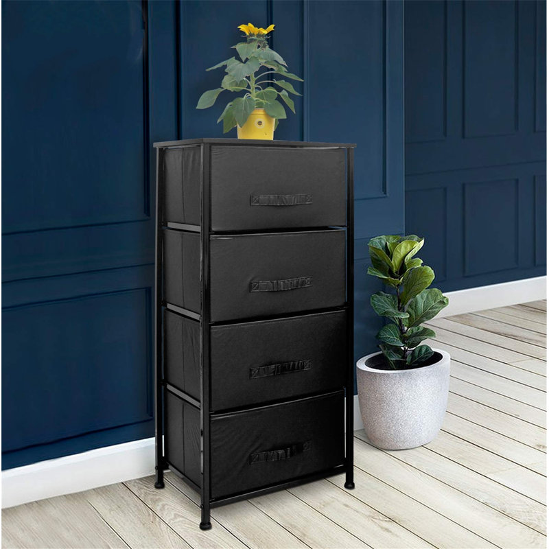 Kendall 45cm W 4 - Drawer Chest of Drawers, Black