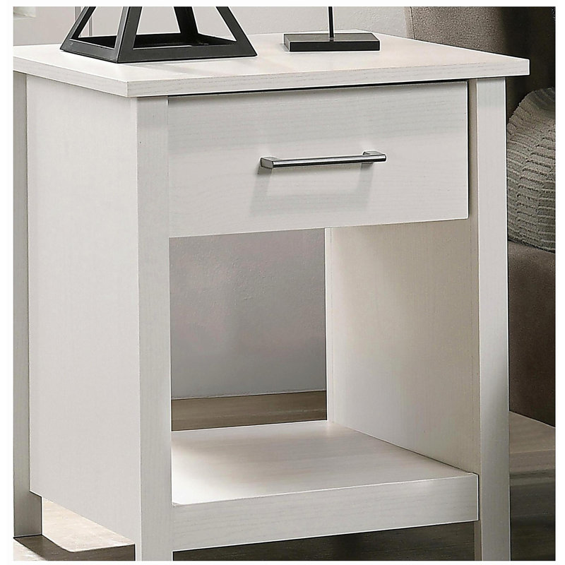 Table de chevet 1 tiroir Celeste, Blanc