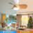 23 Inch Mini Led Ceiling Fan With 3 ABS Blades Remote Control DC Motor For Bedroom-126123651-126123902