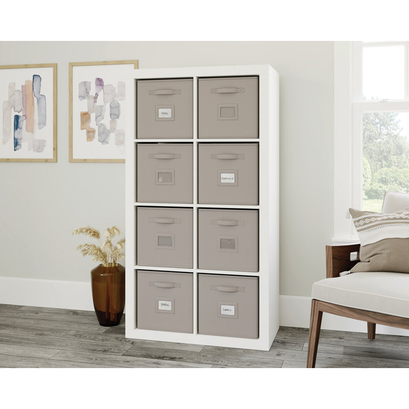 Clarklake Storage Bookcase, White/Gray