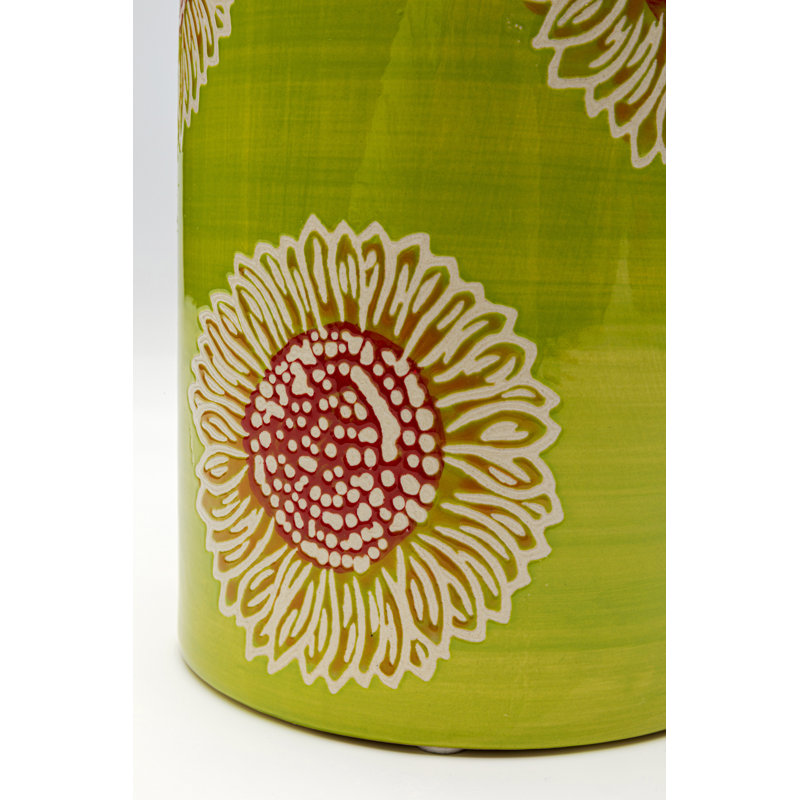 Big Bloom decorative jar in green