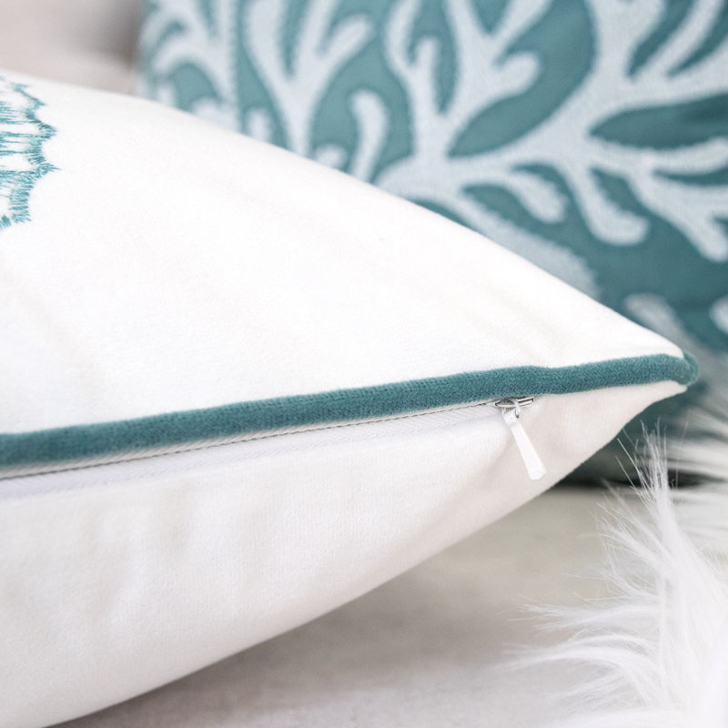 Coussin décoratif, Hippocampe bleu clair