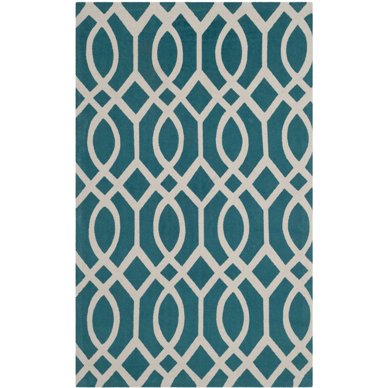 Holsworthy Cedar Brook Hand Loomed Cotton Geometric Rug, Rectangle 3' x 5'