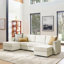 Tamariah Modern 333cm Wide 6-Seats Modular Storage Sofa With 2 Ottomans-1423345037
