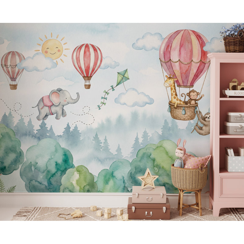 Papier peint amovible chambre d'enfant Misty Forest, Texturé non collé, 160 po x 108 po