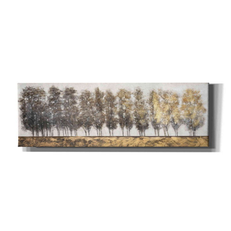 «Gilt Foliage» par Tim O'toole, art mural sur toile, H 20 po x l 60 po x P 1,5 po