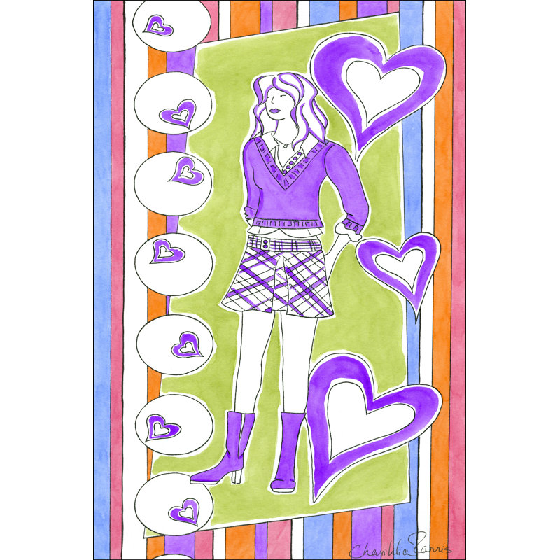 Glam Girls III - Wrapped Canvas Print, 91cm H x 61cm W