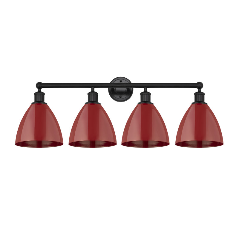Alquin 4 - Light Dimmable Vanity Light, Matte Black, Red