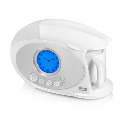 Atomic Alarm Tabletop Clock in White