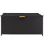 Brazilian Indoor/Outdoor Resin Rattan Deck Box With Acacia Handles - Black-63972948