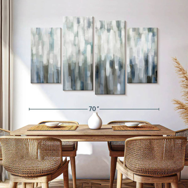 Avery Silver Rain, 42" H x 68" W