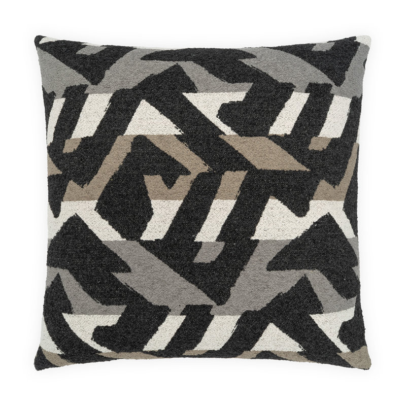 Coussin décoratif Toluca, Fumée, Carré 22 po