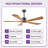 5-Blade Indoor Wood Ceiling Fan with Integrated LED Light, Remote Control, and Reversible Airflow-237166053-237166055